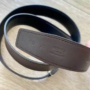 Hermes Reversible Black/brown Belt size 76 Hermes Black x Brown Reversible Belt Gold Hardware – REDELUXE main image 3